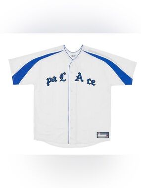 Palace LOVE JERSEY WHITE LOGO GRAPHIC Baseball Button Up Top Men's Size Large